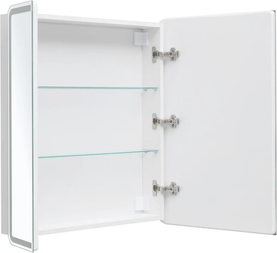 Зеркало-шкаф Aquanet Оптима 70х80 LED с подсветкой, с антизапотевателем, белый