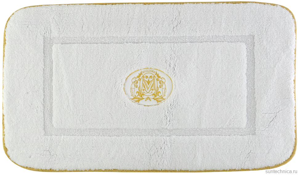 Коврик Migliore 31923 белый, окантовка золото