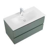 Мебель для ванной комнаты BelBagno Kraft 90 подвесная, матовая еловая, раковина bb-8099-90