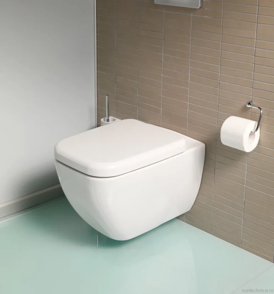 Комплект  Чаша для унитаза подвесного VitrA Shift 7742B003-0075 белая глянцевая + Крышка-сиденье VitrA Shift 91-003-009 с микролифтом, петли хром + Си