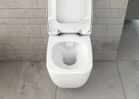 Комплект  Чаша для унитаза подвесного VitrA Shift 7742B003-0075 белая глянцевая + Крышка-сиденье VitrA Shift 91-003-009 с микролифтом, петли хром + Си