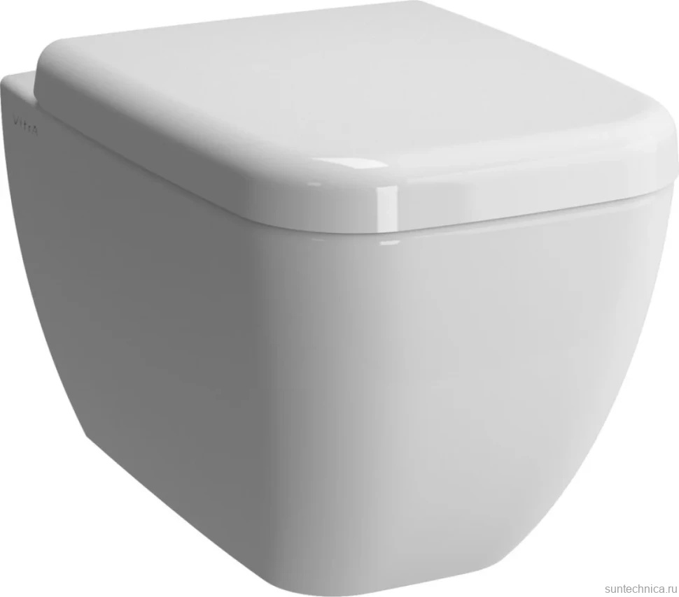 Комплект  Чаша для унитаза подвесного VitrA Shift 7742B003-0075 белая глянцевая + Крышка-сиденье VitrA Shift 91-003-009 с микролифтом, петли хром + Си