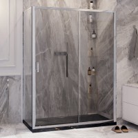 Душевой уголок Ambassador Forsa 17021119AX-80AX 130х80 см, профиль хром, стекло прозрачное