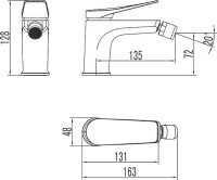 Смеситель для биде Lemark Bronx LM3708BL черный