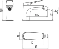 Смеситель для биде Lemark Bronx LM3708BL черный Смеситель для биде Lemark Bronx LM3708BL черный