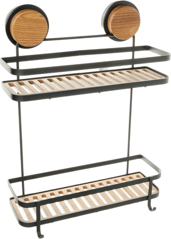 Полка Fixsen Magic 950B-2 двойная, черная, дерево