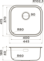 Комплект Мойка Omoikiri Omi 44-U/IF AB латунь + Измельчитель Nagare slim 1250