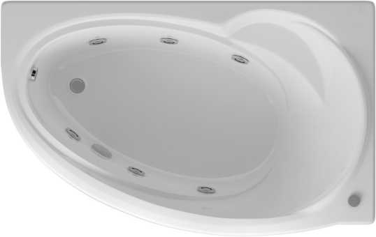 Акриловая ванна Акватек Бетта BET170-0000011 R 170x95 с гидромассажем и экраном