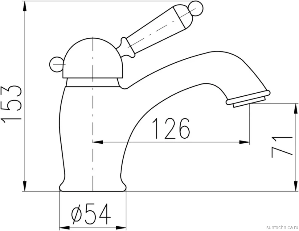 Смеситель для раковины Rav Slezak Labe L526.5CMATC черный матовый, хром