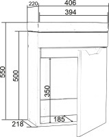 Мебель для ванной комнаты Orange Мини 40 подвесная, белый глянец