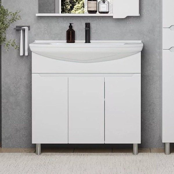 Тумба под раковину SanStar Bianca 85 напольная, белая