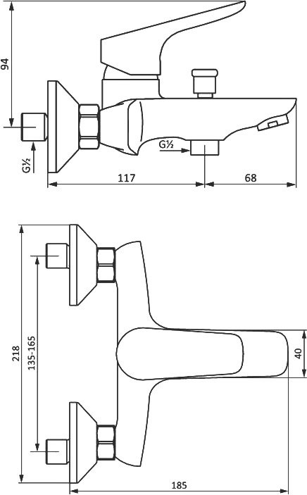 Смеситель для ванны с душем Damixa Jupiter 771000001 хром