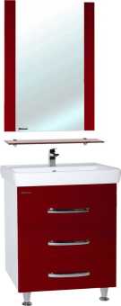 Мебель для ванной Bellezza Рокко 60 напольная, красная