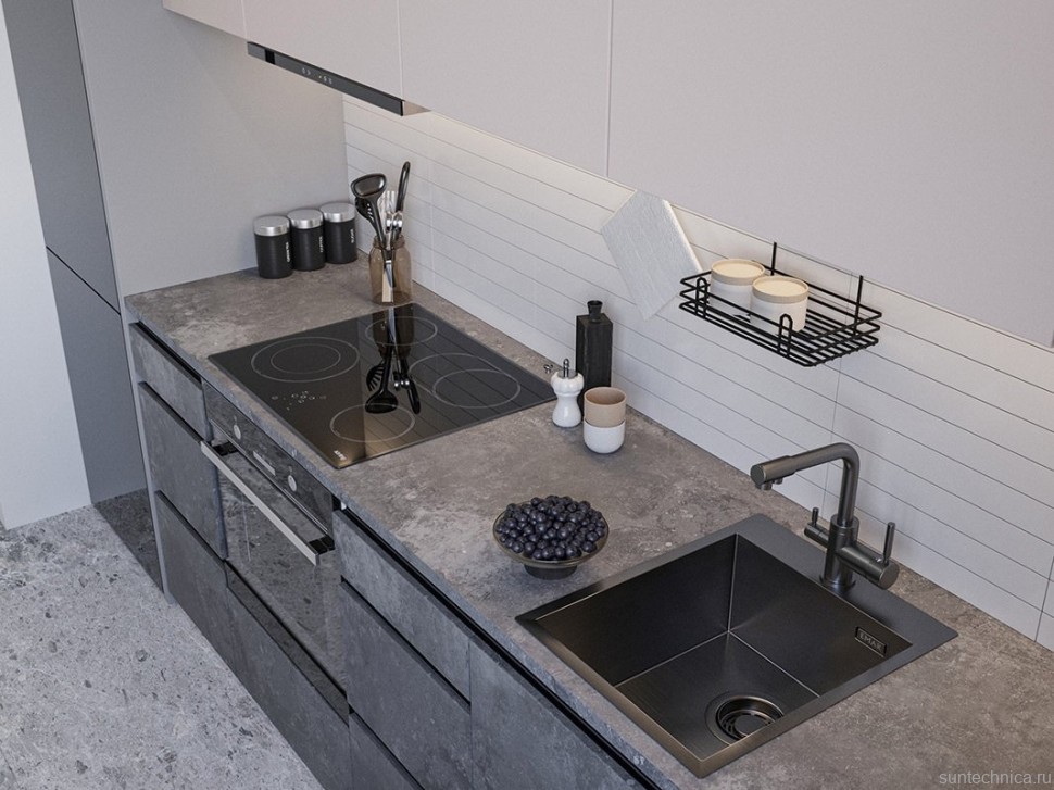 Мойка кухонная Emar PVD A EMB-128A PVD Nano Dark