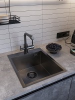 Мойка кухонная Emar PVD A EMB-128A PVD Nano Dark