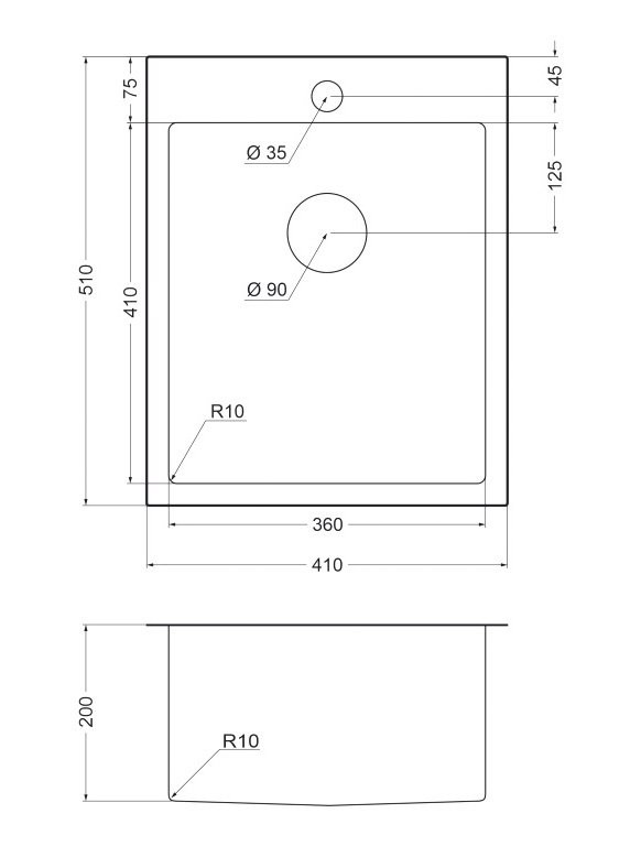Мойка кухонная Emar PVD A EMB-128A PVD Nano Dark