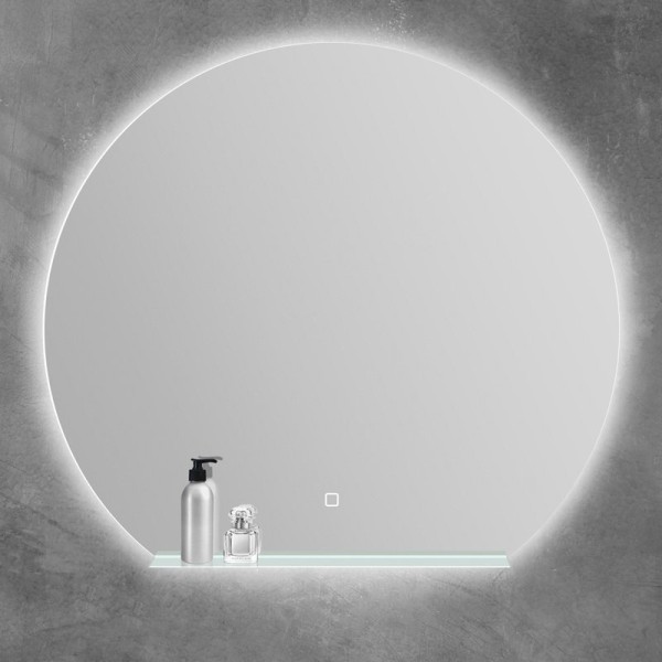 Зеркало круглое BelBagno SPC-RNG-1000-LED-TCH-MENS с полкой