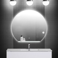 Зеркало круглое BelBagno SPC-RNG-1000-LED-TCH-MENS с полкой