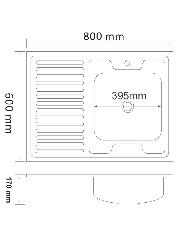 Мойка кухонная РМС MD6 MG6-8060R R