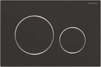 Комплект Унитаз подвесной Villeroy & Boch Venticello 4611RL01 безободковый, альпийский белый + Инсталляция Geberit Duofix UP 320 111.300.00.5 + Кнопка Sigma 20 115.882.14.1 черная матовая, хром глянцевый + Крепления 111.815.00.1 к стене