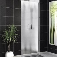 Душевая дверь в нишу BelBagno Uno UNO-B-2-90-CH-Cr стекло рифленое