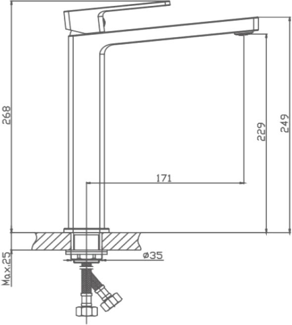 Смеситель для раковины Haiba HB615 HB11615