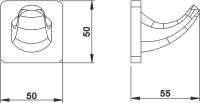 Крючок Rose RG1511H черный Крючок Rose RG1511H черный