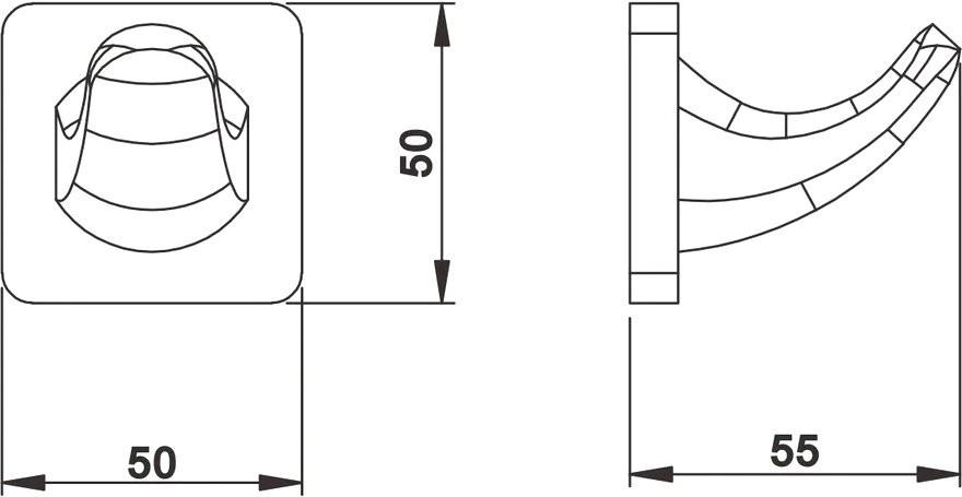 Крючок Rose RG1511H черный