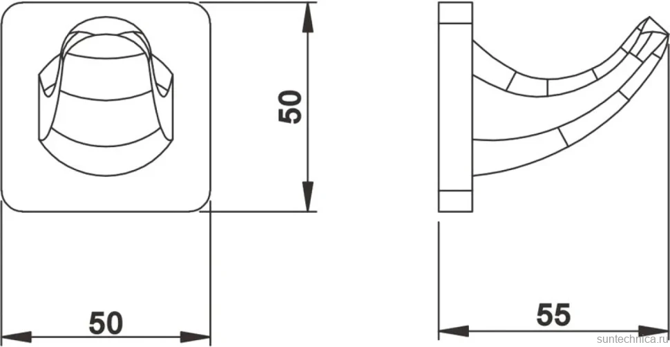 Крючок Rose RG1511H черный