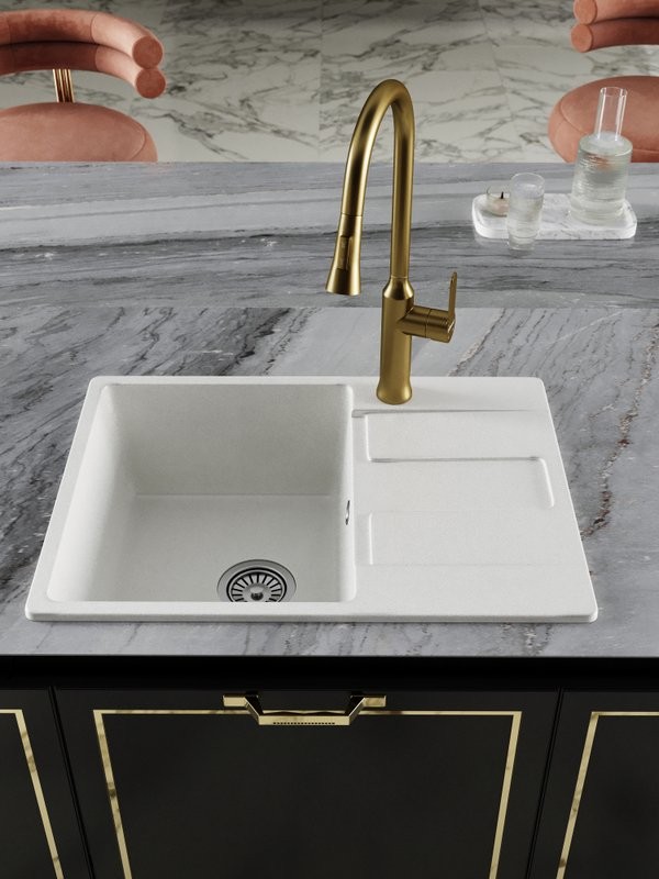 Мойка кухонная Domaci Римини DG В-650 белая