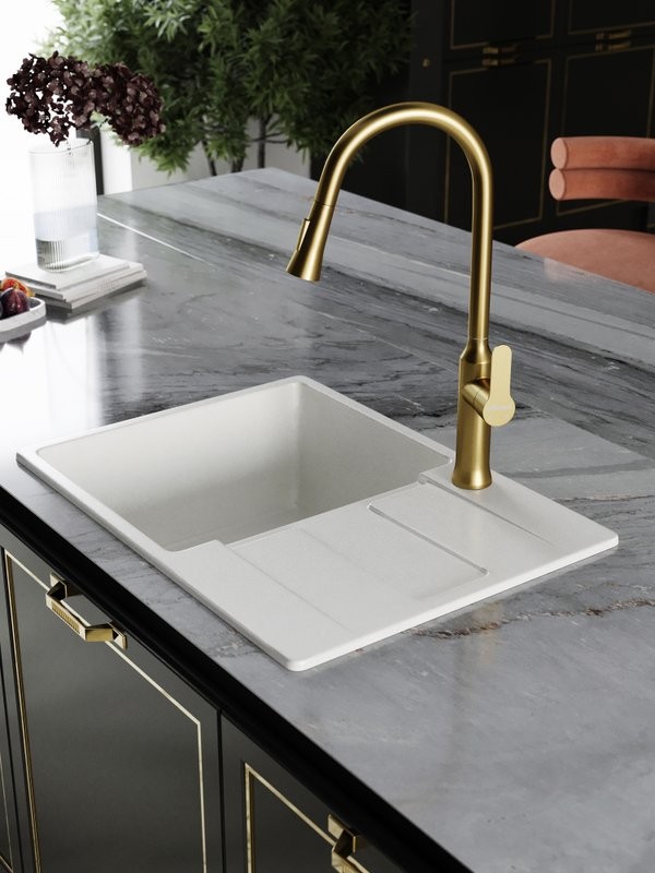 Мойка кухонная Domaci Римини DG В-650 белая