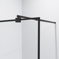Душевая перегородка Niagara Nova NG-687-90 BLACK 90x195 профиль черный, стекло прозрачное