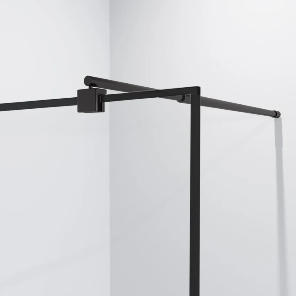 Душевая перегородка Niagara Nova NG-687-90 BLACK 90x195 профиль черный, стекло прозрачное