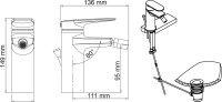 Смеситель для биде Wasserkraft Lopau 3206 хром