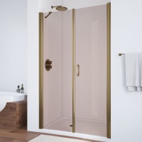 Душевая дверь в нишу Vegas Glass EP-F-2 100 05 05 R профиль бронза, стекло бронза
