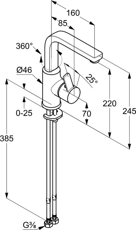 Смеситель для раковины Kludi Zenta 420260575