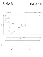 Мойка кухонная Emar Quartz EMQ-1780.Q берилл Мойка кухонная Emar Quartz EMQ-1780.Q берилл