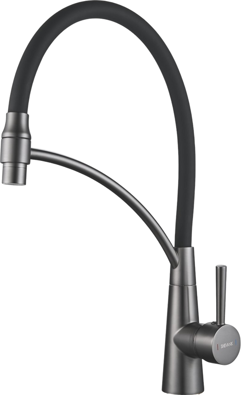 Смеситель для кухни Shevanik S743T-3 оружейная сталь, черный