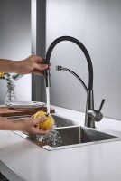 Смеситель для кухни Shevanik S743T-3 оружейная сталь, черный Смеситель для кухни Shevanik S743T-3 оружейная сталь, черный