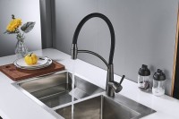 Смеситель для кухни Shevanik S743T-3 оружейная сталь, черный Смеситель для кухни Shevanik S743T-3 оружейная сталь, черный