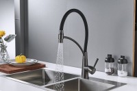 Смеситель для кухни Shevanik S743T-3 оружейная сталь, черный Смеситель для кухни Shevanik S743T-3 оружейная сталь, черный