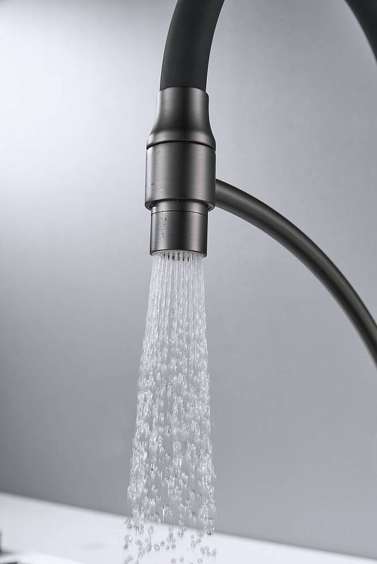 Смеситель для кухни Shevanik S743T-3 оружейная сталь, черный