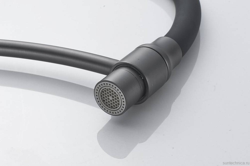 Смеситель для кухни Shevanik S743T-3 оружейная сталь, черный