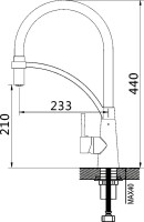 Смеситель для кухни Shevanik S743T-3 оружейная сталь, черный Смеситель для кухни Shevanik S743T-3 оружейная сталь, черный