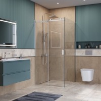 Душевой уголок BelBagno Soft Close-2 A-1-100-C-Cr профиль хром