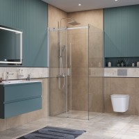 Душевой уголок BelBagno Soft Close-2 A-1-100-C-Cr профиль хром