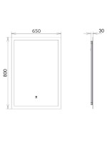 Зеркало Comforty Эдельвейс 65 сенсорное, с подсветкой