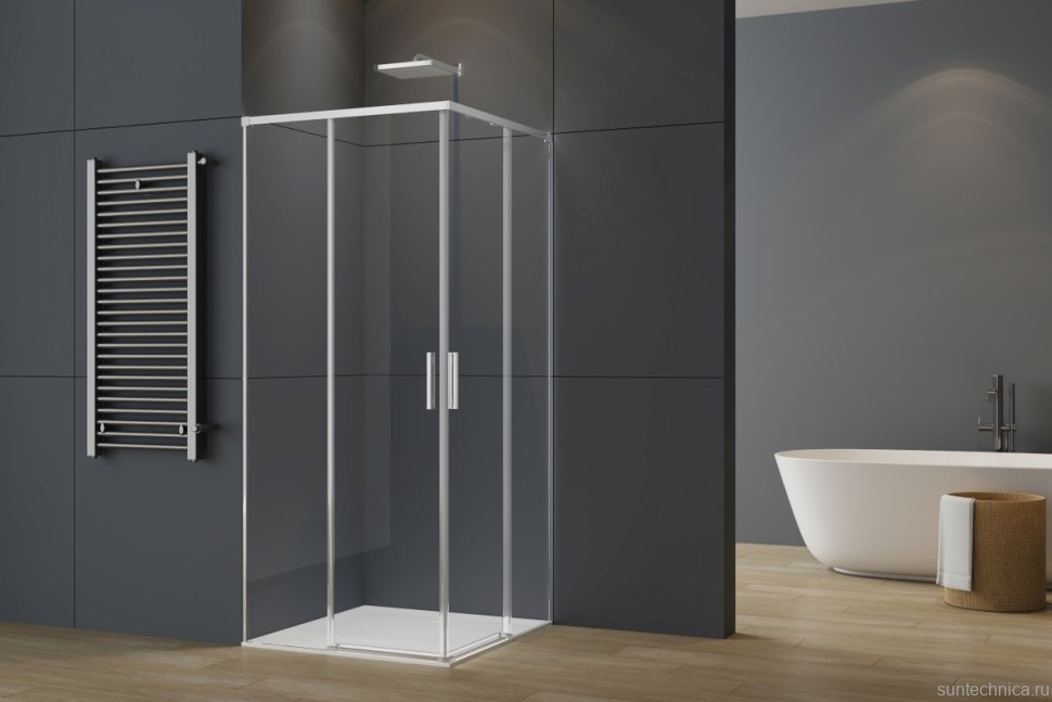 Душевой уголок Vincea Soft 2 VSS-3SO2800CL 80x80, профиль хром, стекло прозрачное