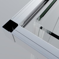 Душевой уголок Vincea Soft 2 VSS-3SO2800CL 80x80, профиль хром, стекло прозрачное