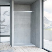 Душевая дверь в нишу Vincea Slim Soft 130 см, профиль хром, стекло прозрачное